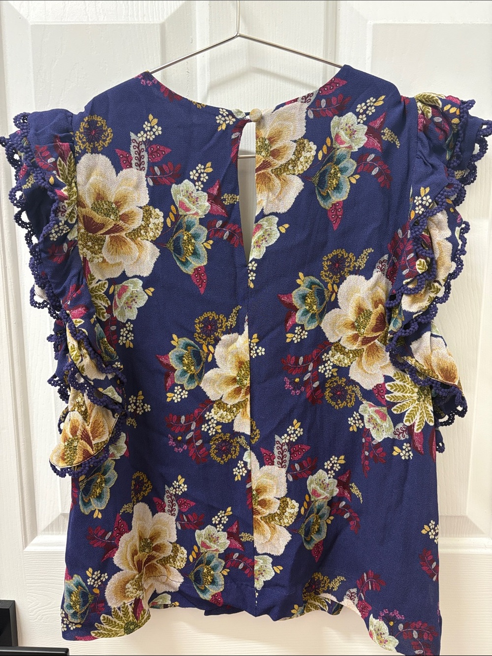 Farm Rio v-neck Ruffle Sleeve Blouse - Picture 7 of 8